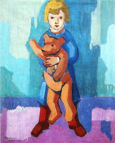Algot mit Teddybär von Axel Törneman